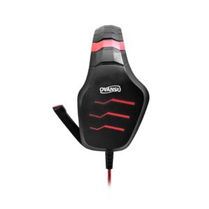 Auricular gamer para PS4/PC/Celular - Negro y rojo