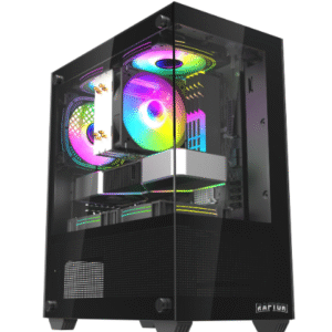 Gabinete Raptor Nova Prime TG x2 Mid-Tower RGB Fan x3 Black